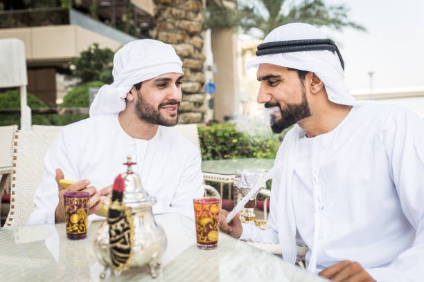 istock Two men with kandora in Dubai 1204274547