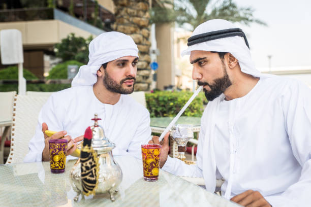 istock Two men with kandora in Dubai 1204275505