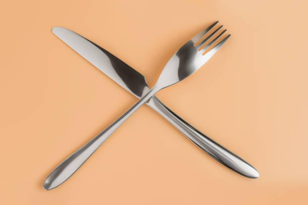 isolated for and knife