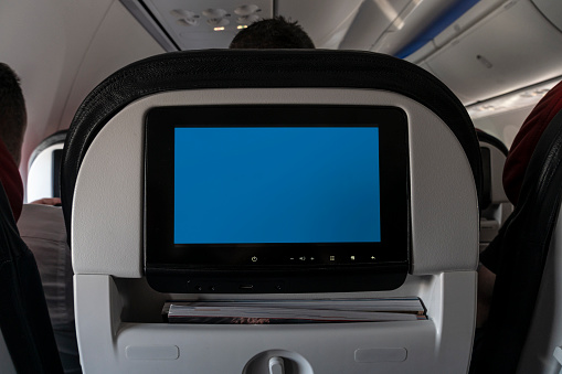 modern vehicle airplane seats  and screen