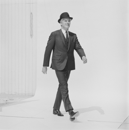 1930s 1940s 1950s Studio shot of a young elegant suit dressed italian man