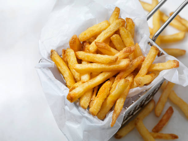 Air Fried, Crispy French Fries Air Fried, Crispy French Fries fried potato stock pictures, royalty-free photos & images