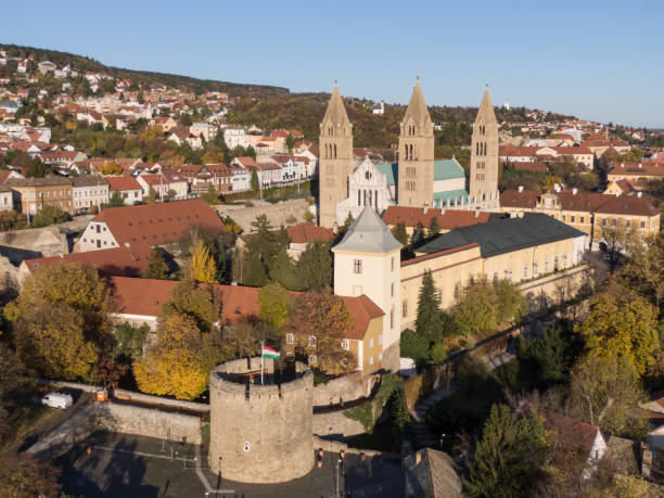 istock Pecs, Szekesegyhaz. Bird eye view 1204278908