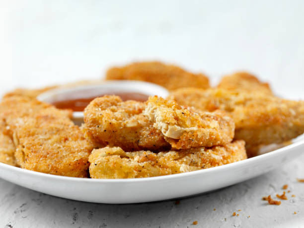 istock Vegan, Meatless-Plant Based Protein Chicken Strips with Dipping Sauce 1204278924