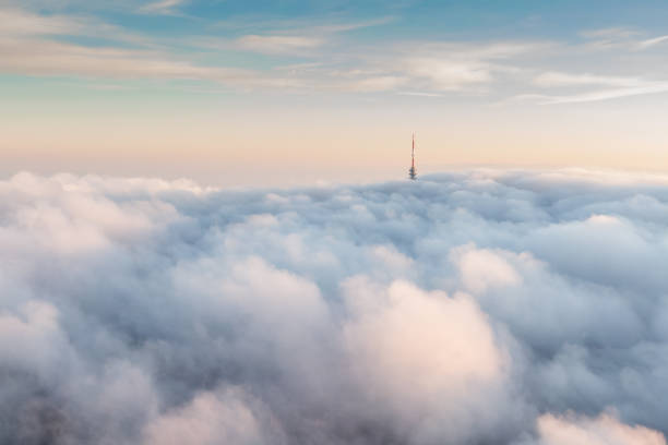 istock TV tower with foggy sky 1204280138