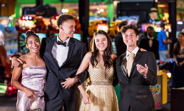 istock Teenagers having fun at prom 1204280535