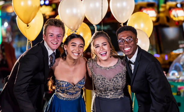 istock Teenagers having fun at prom 1204280690