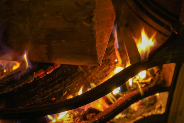 istock Close up of burning logs on a open fire 1204282021
