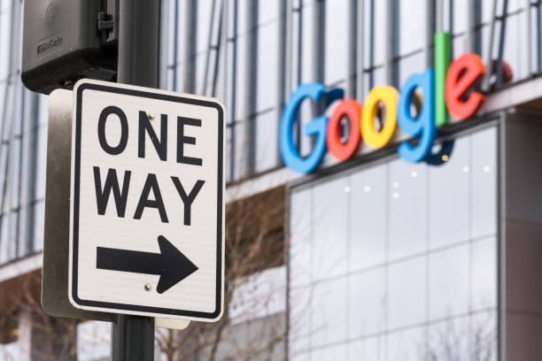 one way - google advertising - fotografias e filmes do acervo