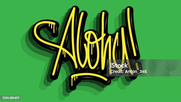 Aloha Righting Aloha Hand Lettering Calligraphic Vector Sticker Design Stock ...