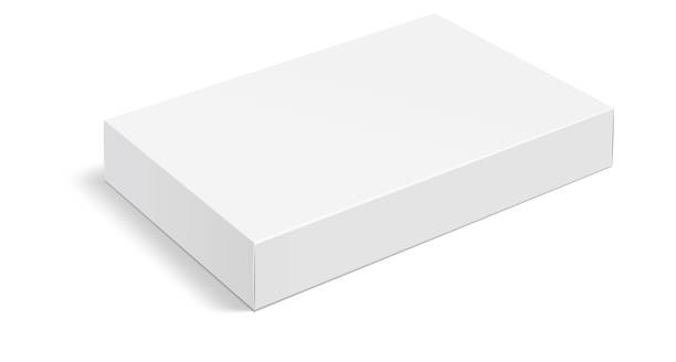 weiße box . mock-up weißen karton-box. weiße realistische box mockup für verpackung. leere weiße produktverpackungen isoliert auf weißem hintergrund. vektor-illustration - schachtel stock-grafiken, -clipart, -cartoons und -symbole