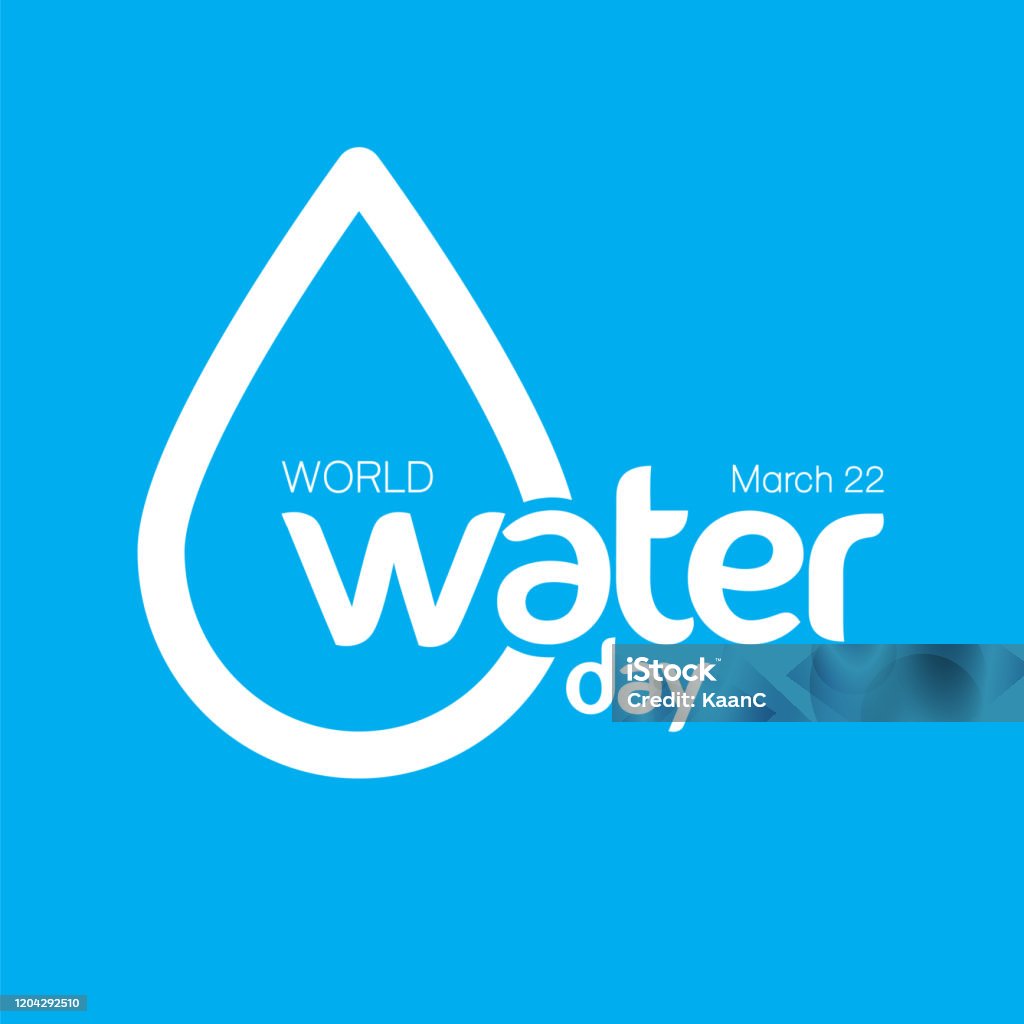 Dia Mundial da Água - ilustração do conceito de waterdrop vetorial - Vetor de Dia mundial da água royalty-free