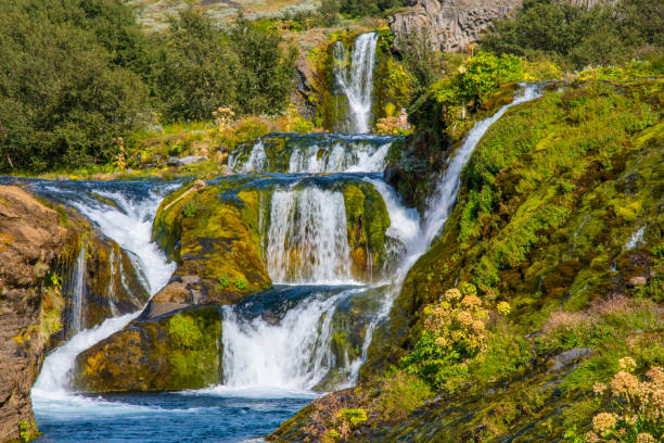 istock Waterfall in Gjain in thjorsardalur valley in South Iceland 1204295607