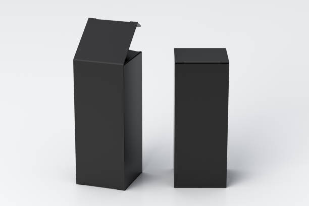 istock Blank tall and slim gift box with hinged flap lid 1204297782
