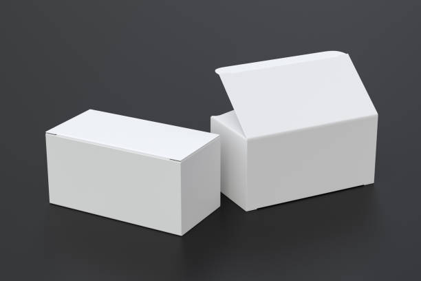 istock Blank wide flat box with hinged flap lid 1204298186