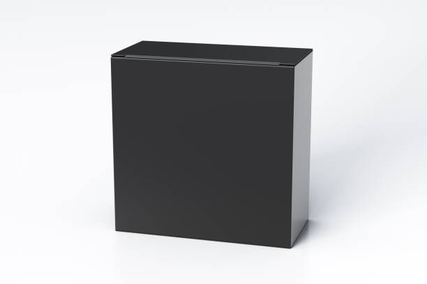 istock Blank wide square box with hinged flap lid 1204298239