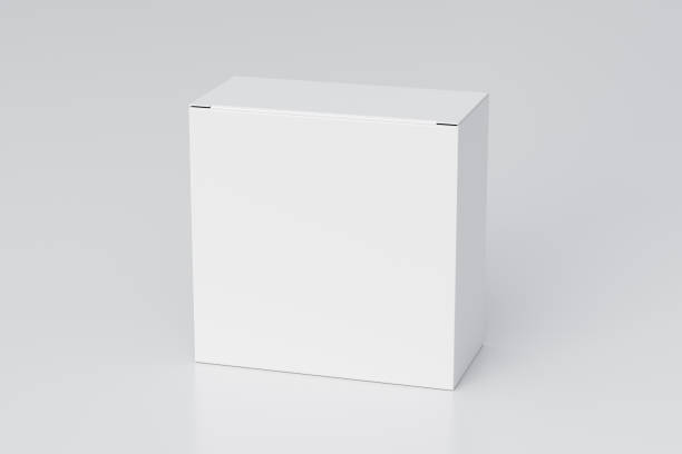 istock Blank wide square box with hinged flap lid 1204298755