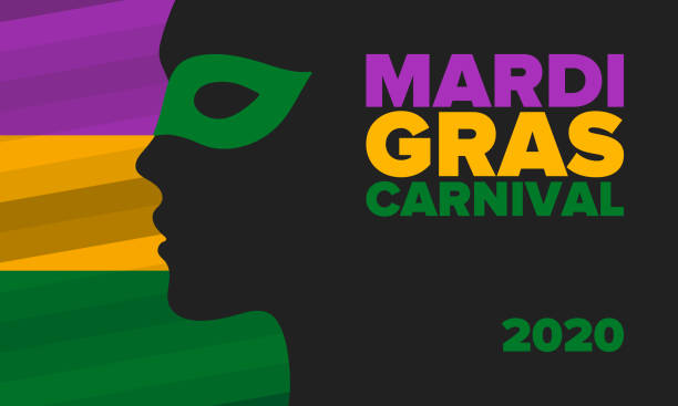 istock Mardi Gras Carnival in New Orleans. Fat Tuesday. Traditional holiday, celebration annual. Folk festival, costume masquerade, fun party. Carnival mask. Poster, card, banner and background. Vector illustration 1204302381