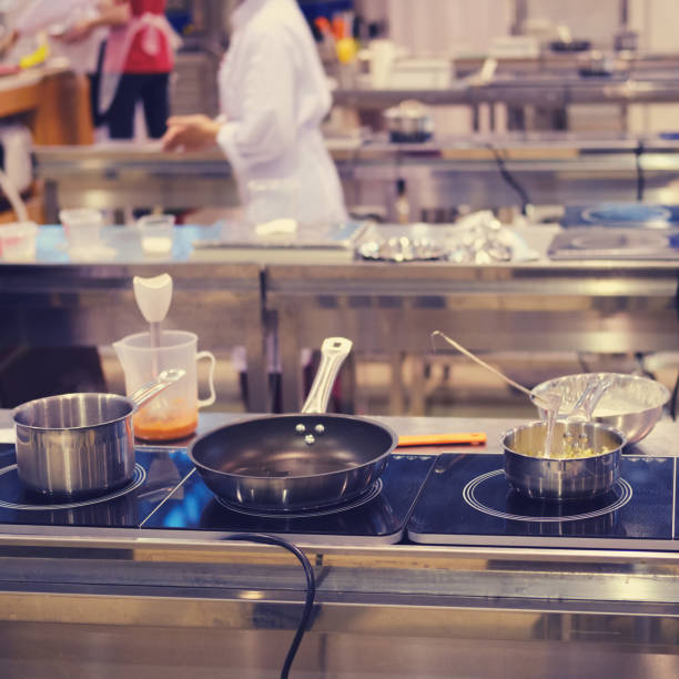 istock Cooking in the kitchen of restaurants and cafes using electric stoves 1204304101