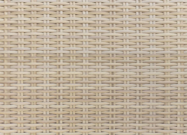 Rustic old woven rattan texture Full frame studio shot of synthetic rattan wicker weave texture background bamboo fabric stock pictures, royalty-free photos & images