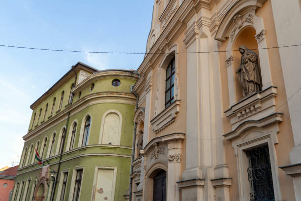 Old buildings in Esztergom, Hungary.