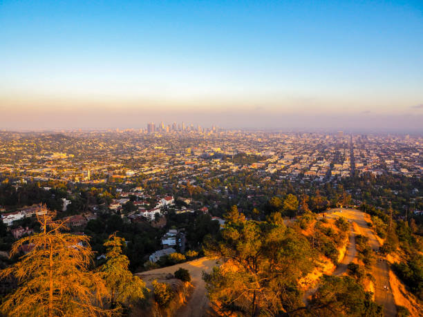 istock View on Los Angeles urban skyline from Griffith Observatory, USA 1204312057