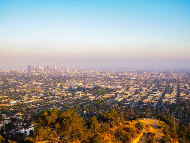 istock View on Los Angeles urban skyline from Griffith Observatory, USA 1204312073