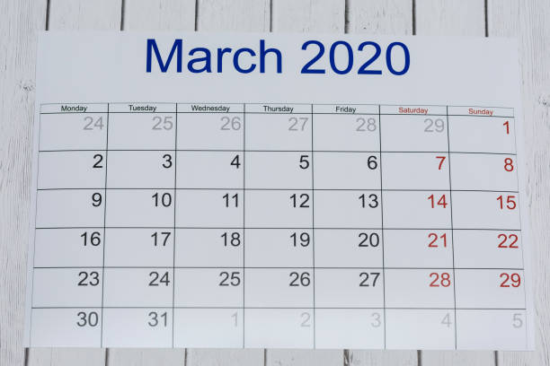 istock Calendar for March 2020. Plans for the new year. 1204312078