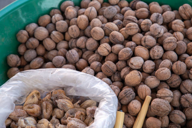 dry fig walnut market stall