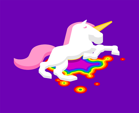 Dead Unicorn Blood Rainbow Deceased Magic Horse Vector Illustration Stock  Illustration - Download Image Now - iStock