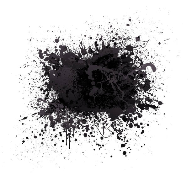 Black Paint Splash Stock Illustration - Download Image Now