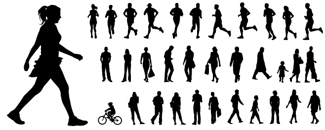 Vector people silhouettes