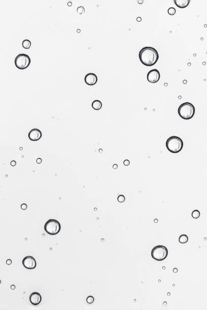 istock Rain water drops  on clear window.  Natural Pattern of raindrops. Autumn  depressive background.