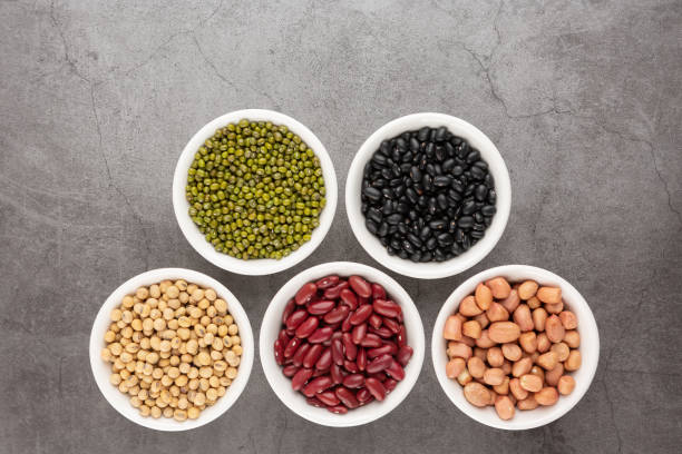 istock Grains or beans in the white bowl. 1204338541