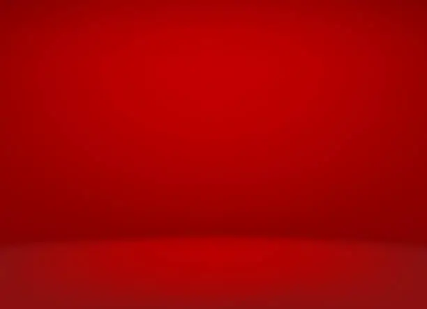Vector illustration of red room