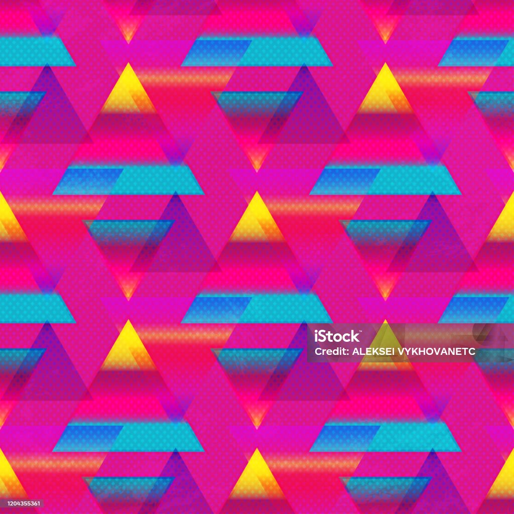 Pink Triangle Patterns Pink Triangle Seamless Pattern Stock Illustration - Download Image Now ...