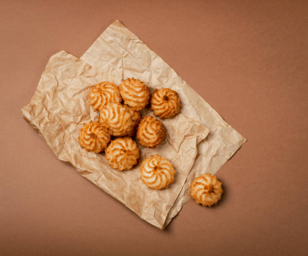 istock Natural baked coconut cookies or cocoanut macaroons with coco chips 1204357674