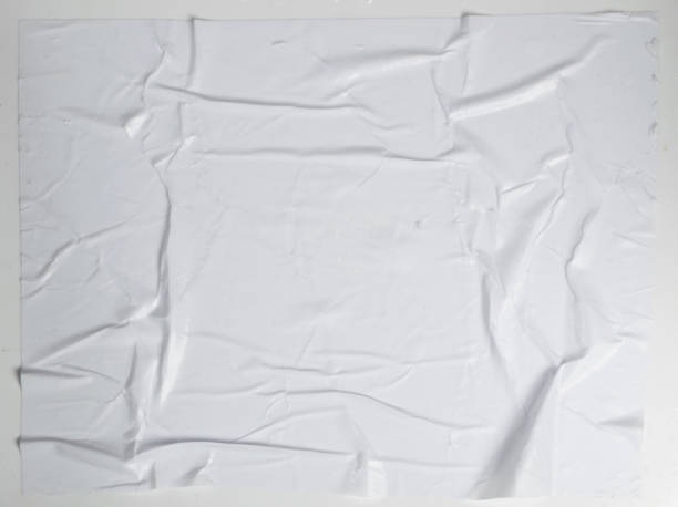 istock White Glued Paper Texture with Creases Surface Grunge Effect 1204357746