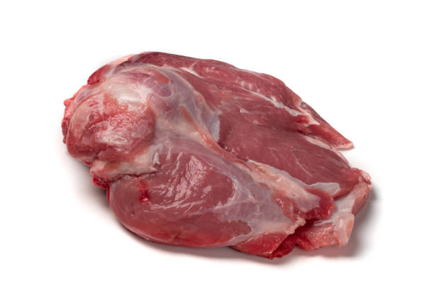 istock Fresh raw beef steak isolated on white background 1204359304
