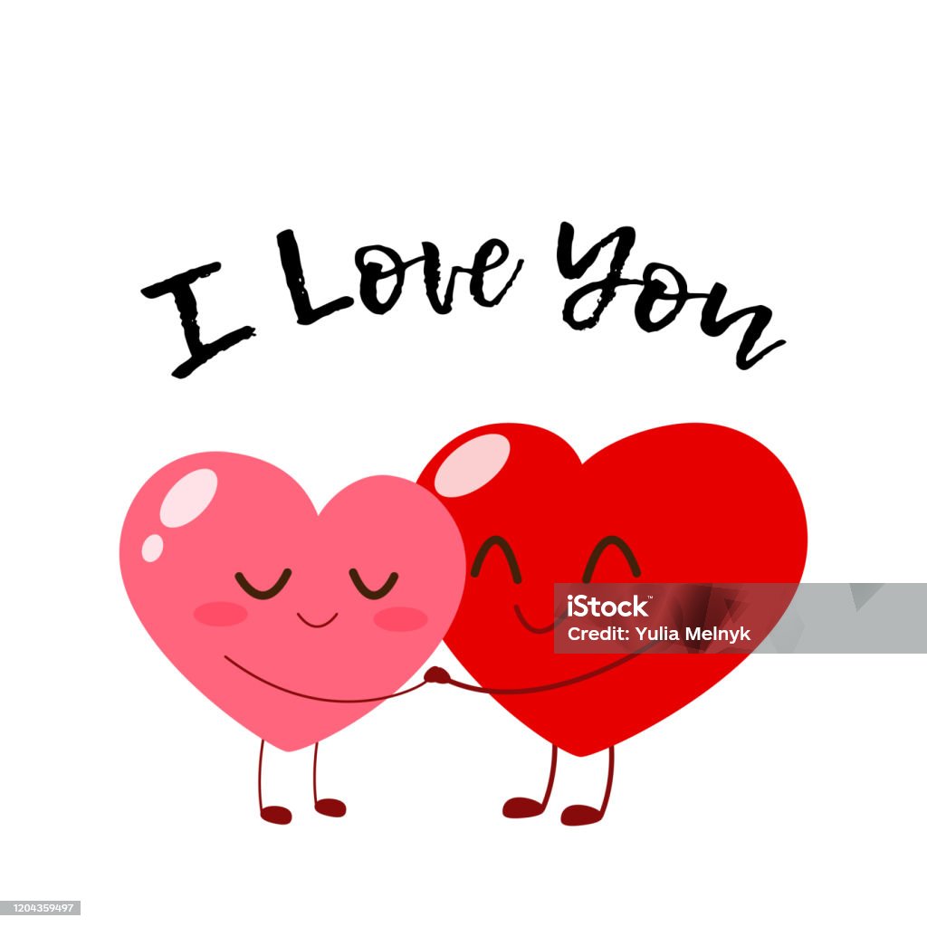 Cặp Đôi Trái Tim Ôm Và Nắm Tay Nhau Hình minh họa Sẵn có - Tải ...