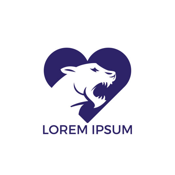 Tiger Love Logo Design Stock Illustration - Download Image Now