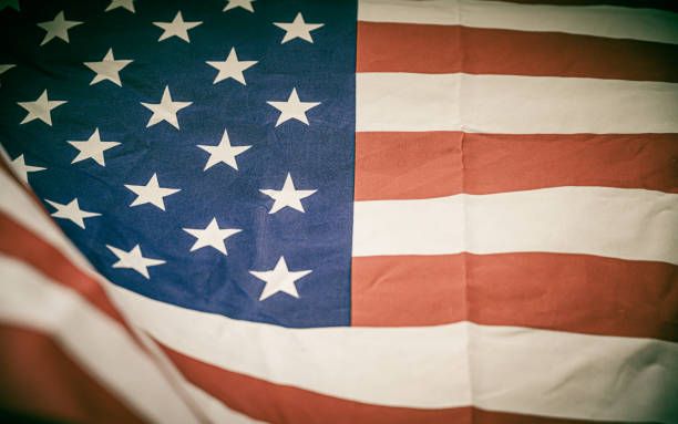 istock America flag waving with the wind for memorial day. 1204362077