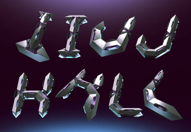 istock 3d rendering font set in futuristic cyber style 1204363417