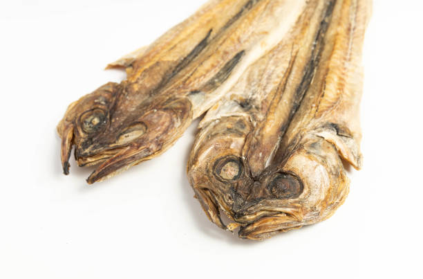 istock Dried Minnow fish Isolated on White background 1204365860