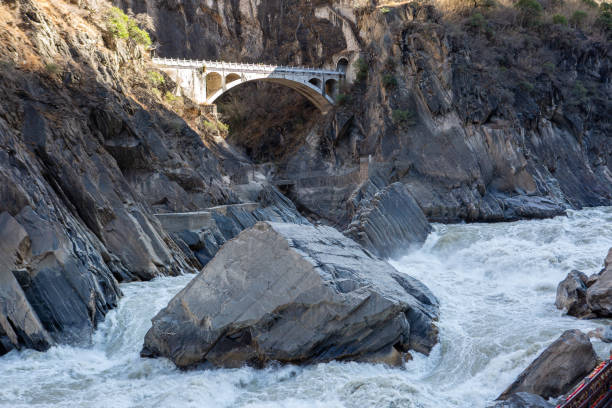 istock Tiger Leaping Gorge (Hutiao Gorge), viewpoint in Lijiang, Southern China 1204368473