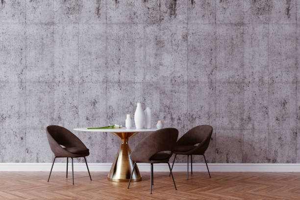 istock 3d render of beautiful interior with table and chairs 1204370043