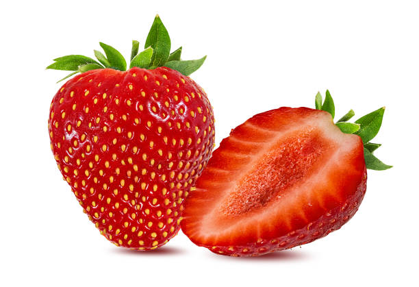 istock Strawberry isolated on white background with clipping path 1204371771