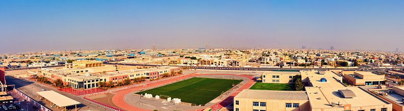 August, 2009 - Dubai, UAE: Panoramic view of apartments or settlements in Dubai, United Arab Emirates