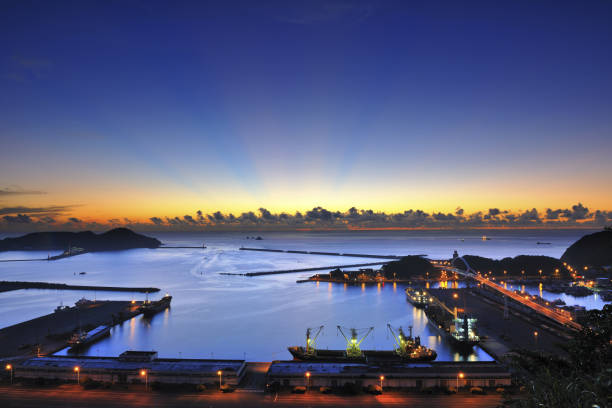 High angle shot of Suao Port