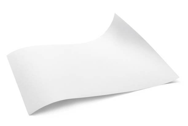 istock Blank curved paper sheet on white 1204373260